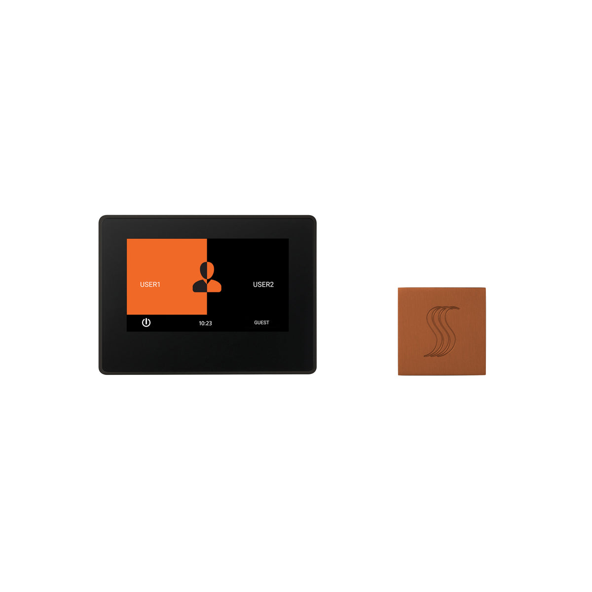 ThermaSol ThermaTouch 7" Control and Steam Head Kit Square-Steam Shower Controls & Accessories-ThermaSol-Antique Copper-Nordica Sauna
