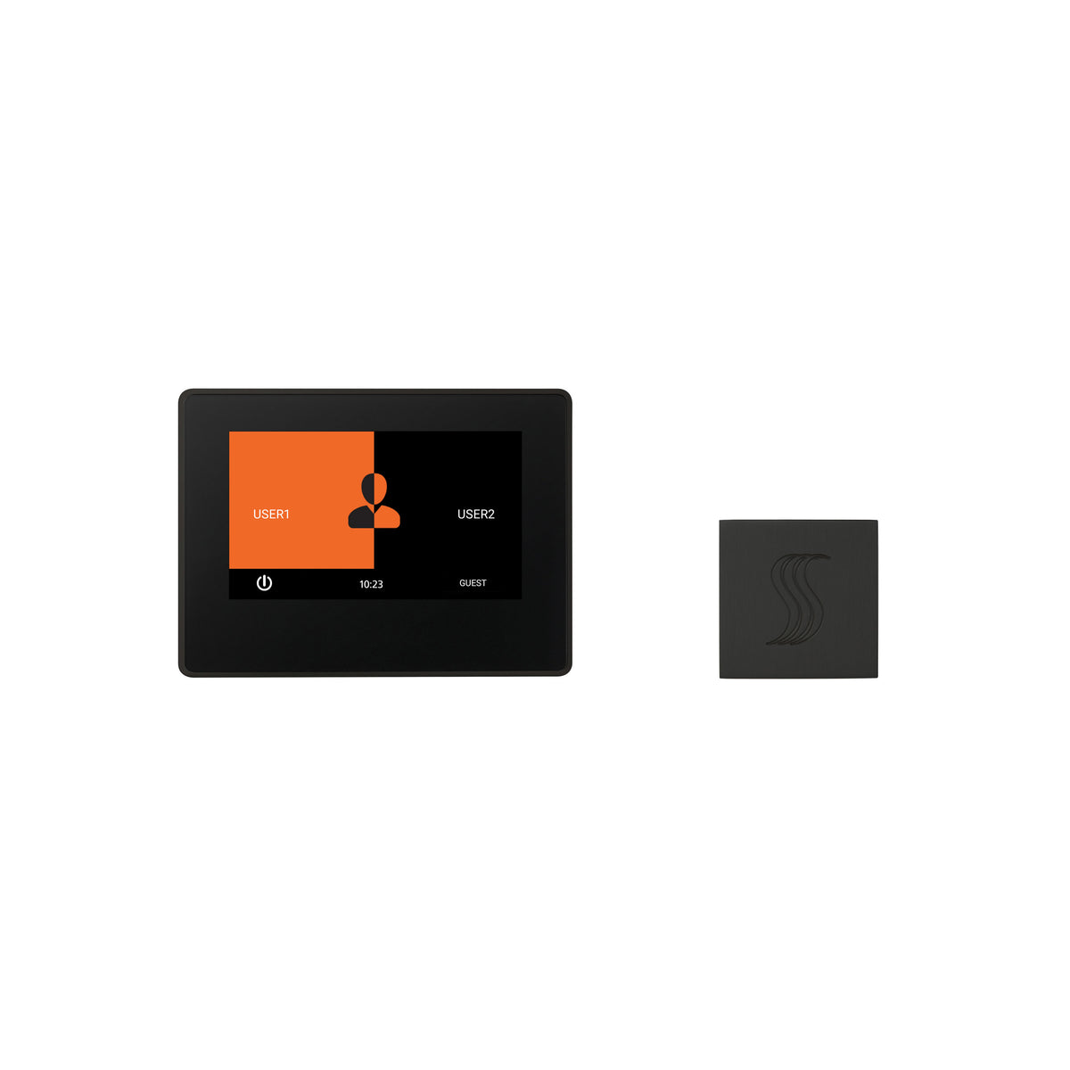 ThermaSol ThermaTouch 7" Control and Steam Head Kit Square-Steam Shower Controls & Accessories-ThermaSol-Matte Black-Nordica Sauna