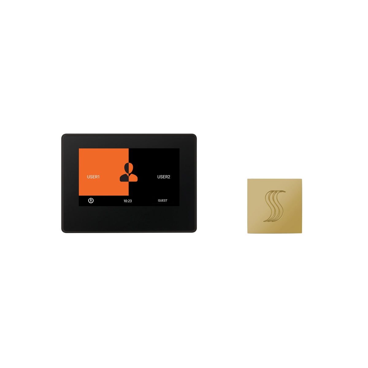 ThermaSol ThermaTouch 7" Control and Steam Head Kit Square-Steam Shower Controls & Accessories-ThermaSol-Polished Brass-Nordica Sauna