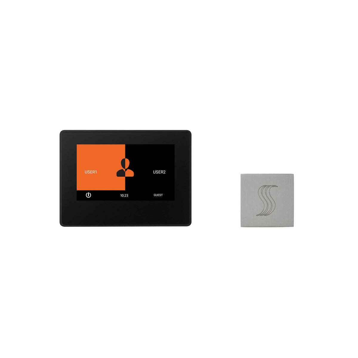 ThermaSol ThermaTouch 7" Control and Steam Head Kit Square-Steam Shower Controls & Accessories-ThermaSol-Satin Chrome-Nordica Sauna
