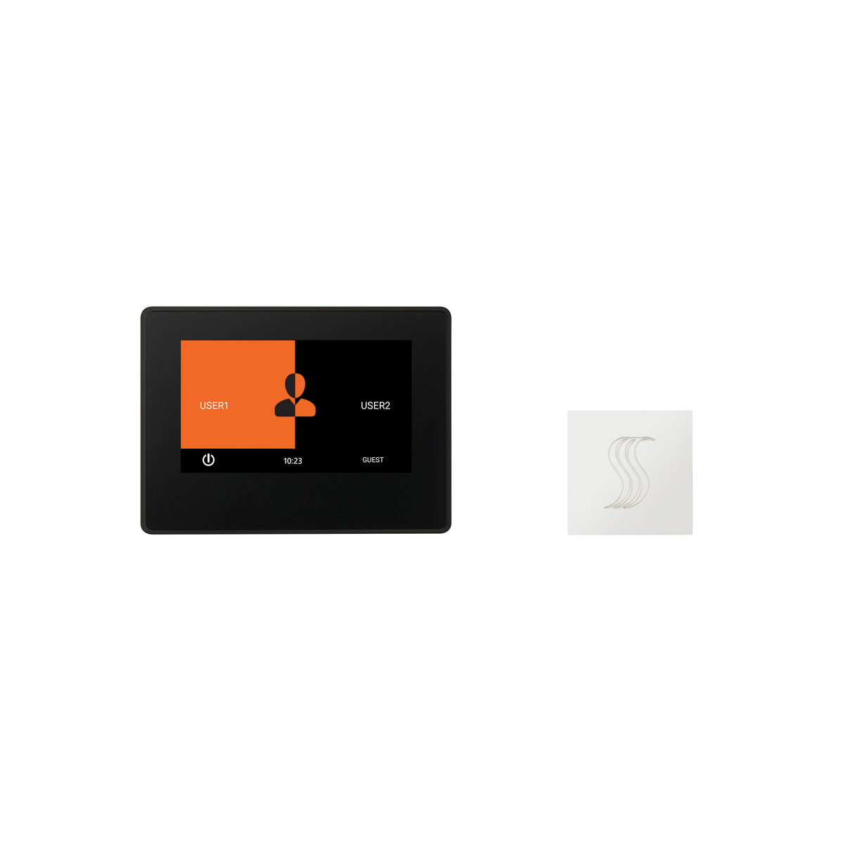 ThermaSol ThermaTouch 7" Control and Steam Head Kit Square-Steam Shower Controls & Accessories-ThermaSol-White-Nordica Sauna