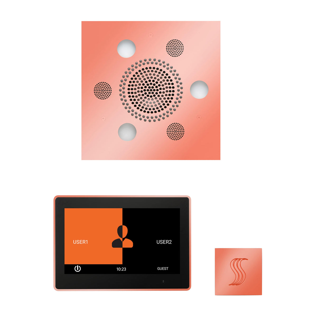 ThermaSol The Wellness Steam Package with 10" ThermaTouch Square-Steam Shower Controls & Accessories-ThermaSol-Copper-Nordica Sauna