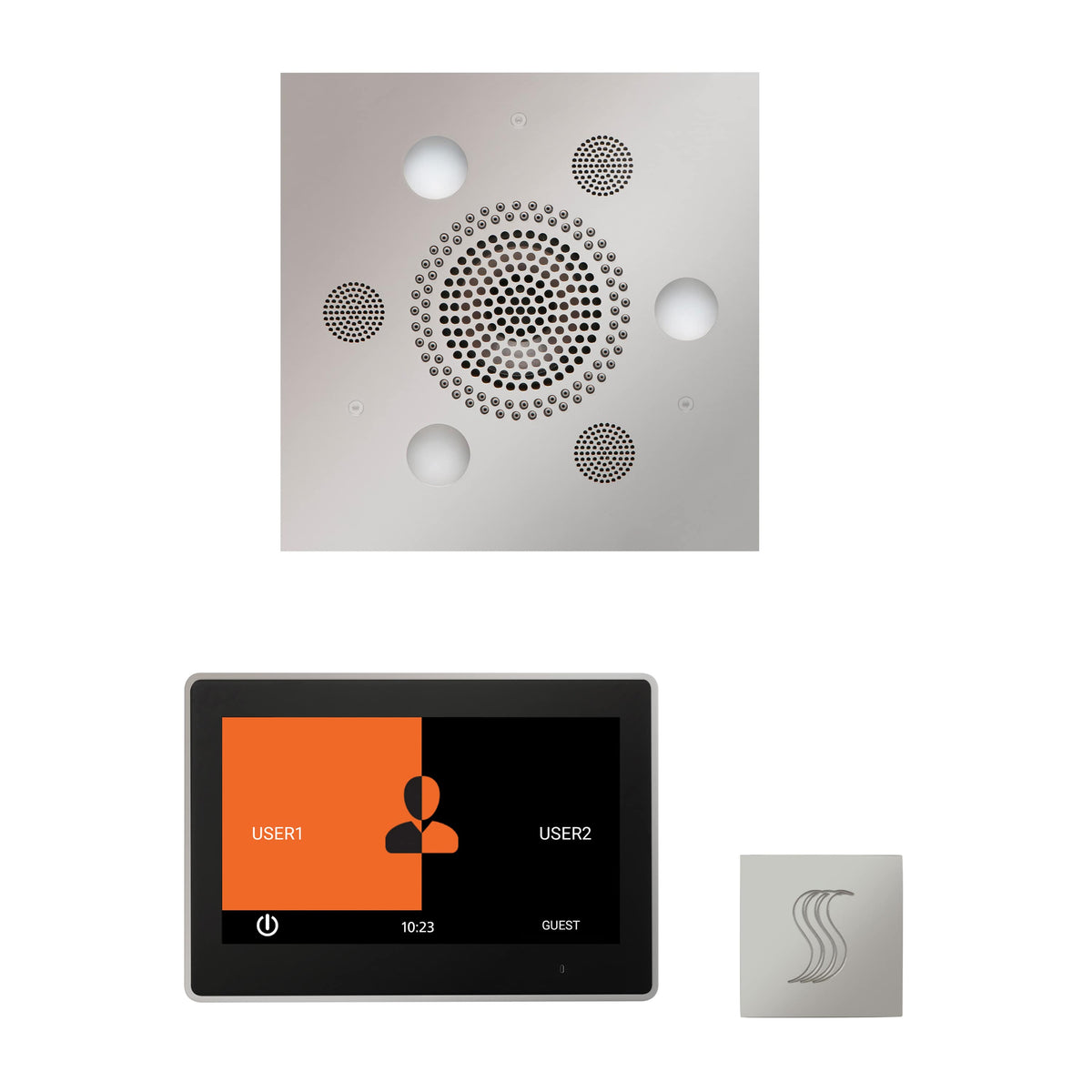 ThermaSol The Wellness Steam Package with 10" ThermaTouch Square-Steam Shower Controls & Accessories-ThermaSol-Polished Chrome-Nordica Sauna