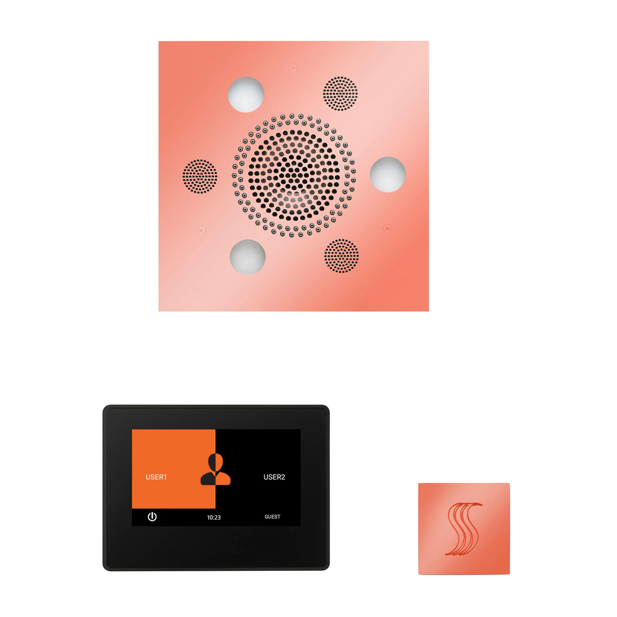 ThermaSol The Wellness Steam Package with 7" ThermaTouch Square-Steam Shower Controls & Accessories-ThermaSol-Copper-Nordica Sauna