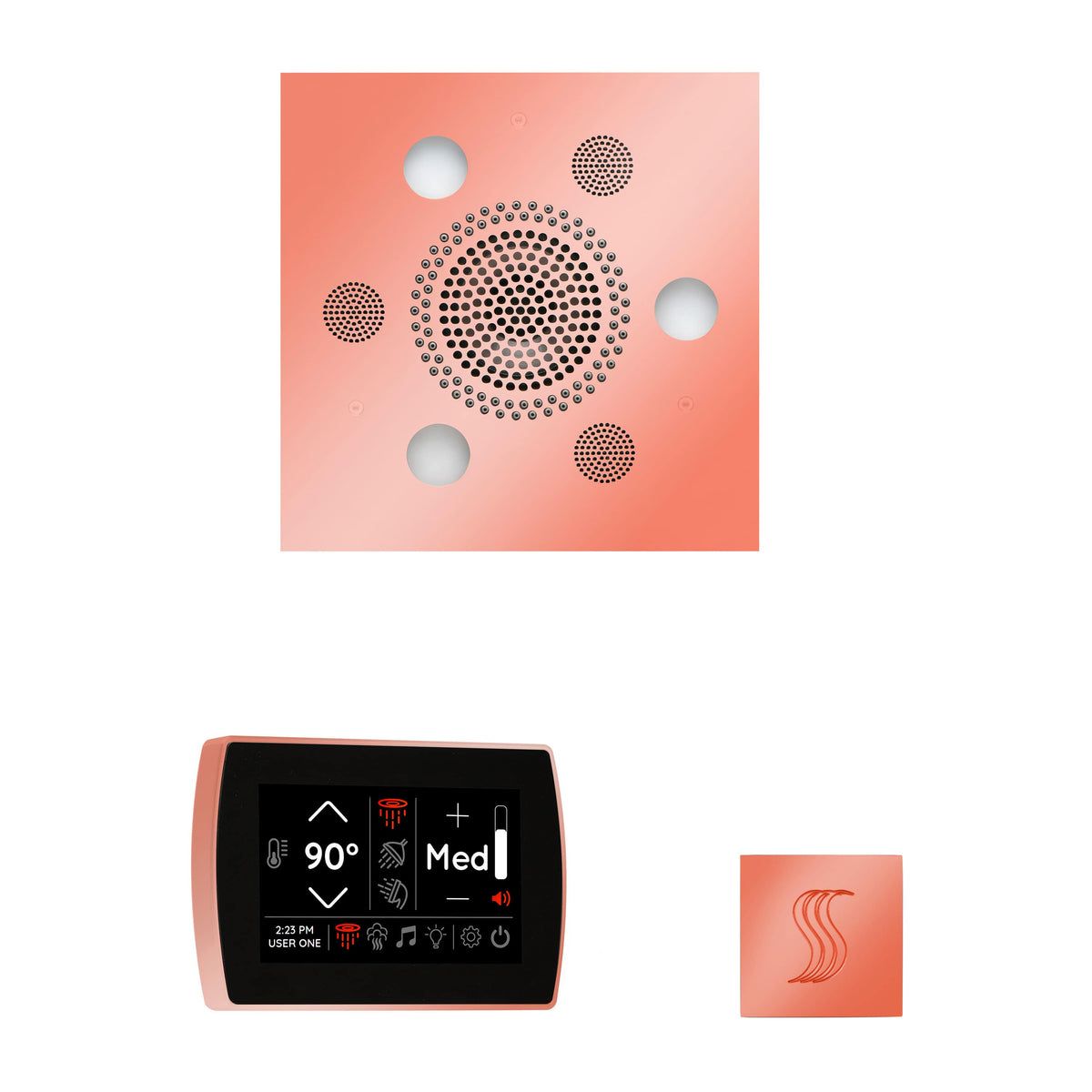 ThermaSol The Wellness Steam Package with SignaTouch Square-Steam Shower Controls & Accessories-ThermaSol-Copper-Nordica Sauna