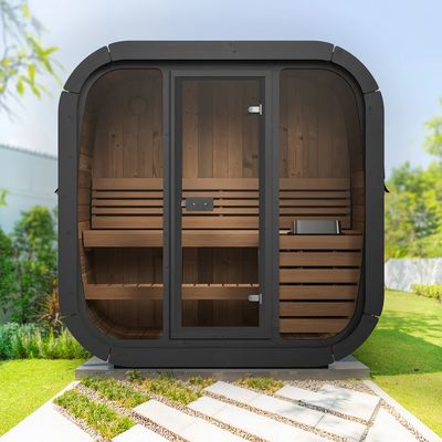 SaunaLife CL4G 3-Person Cube-Series Outdoor Home Sauna Kit